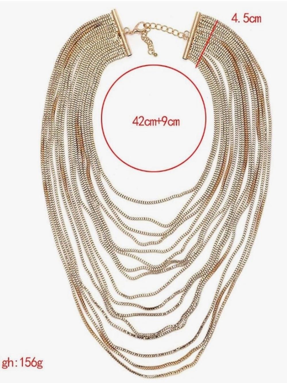 NEW - Long Metal Chain Tassel Necklace